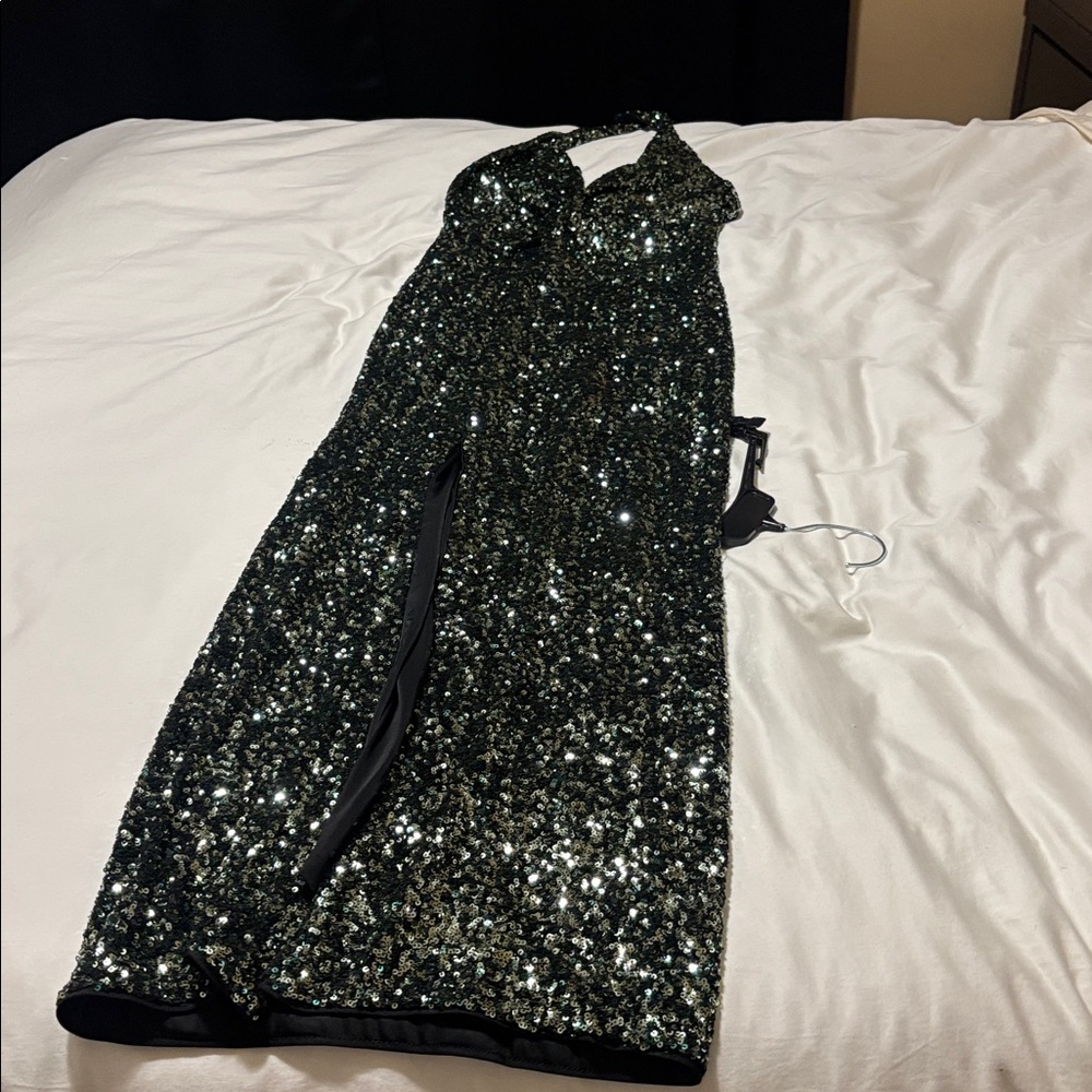 Ever New Emerald Green Sequin Dress